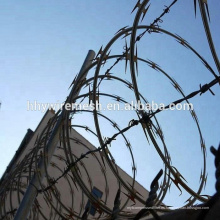 alambre de púas de afeitar galvanizado anti-escalada BTO22 alambre de púas de púas de alambre de púas